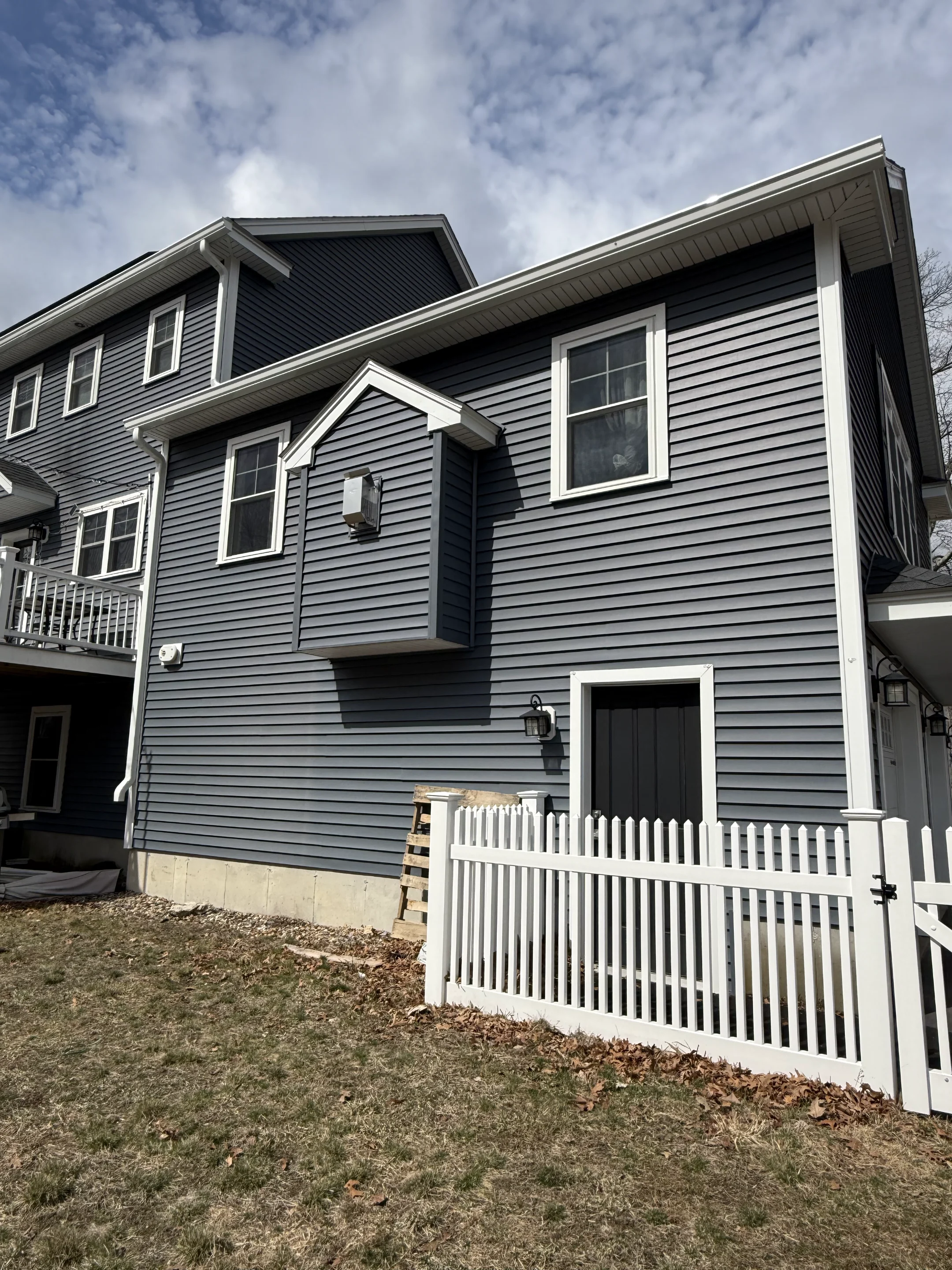 New seamless gutter installation in Pinehurst, MA